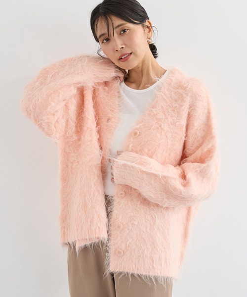 BARNYARDSTORM（バンヤードストーム）の「BARNYARDSTORM / フラッフィーカーディガン（カーディガン/ボレロ・レディース・ブルー/ラベンダー/チャコール/ブラウン/ベージュ/ピンク/オフホワイト/イエロー・FREE）」の21枚目の写真