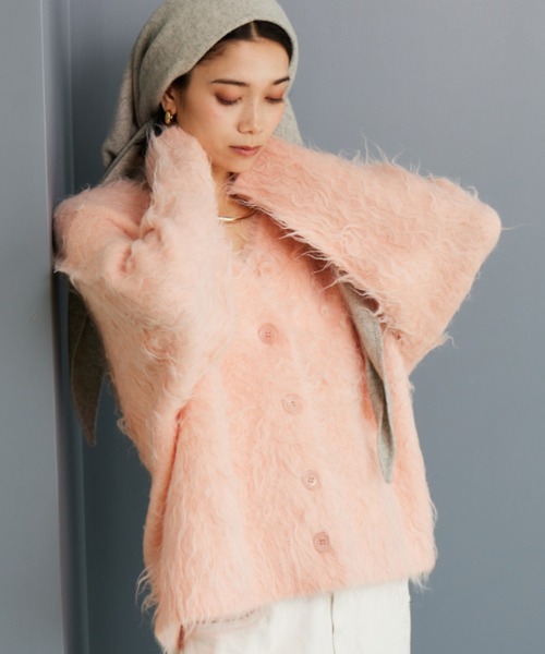 BARNYARDSTORM（バンヤードストーム）の「BARNYARDSTORM / フラッフィーカーディガン（カーディガン/ボレロ・レディース・ブルー/ラベンダー/チャコール/ブラウン/ベージュ/ピンク/オフホワイト/イエロー・FREE）」の17枚目の写真