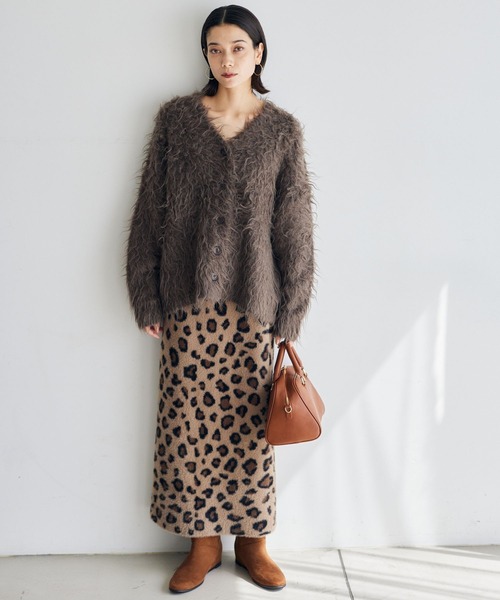 BARNYARDSTORM（バンヤードストーム）の「BARNYARDSTORM / フラッフィーカーディガン（カーディガン/ボレロ・レディース・ブルー/ラベンダー/チャコール/ブラウン/ベージュ/ピンク/オフホワイト/イエロー・FREE）」の12枚目の写真