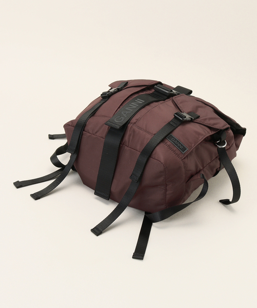 U by SPICK&SPAN（ユーバイスピックアンドスパン）の「【GANNI / ガニー】 Recycled Tech Backpack（バックパック/リュック・レディース・ブラウン・FREE）」の4枚目の写真