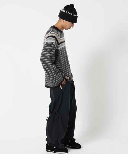 NOMA t.d.(ノーマティーディー)の「【NOMA T.D. / ノ-マ・ティー・ディー】Checker Stripe Sweater(ニット/セーター・メンズ・チャコールグレー・3)」の5枚目の写真