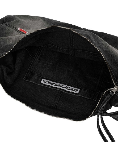 SCULPTOR(スカルプター)の「Vintage Brushed Denim Duffel Bag/ヴィンテージブラッシュドデニムダッフルバッグ(バックパック/リュック・レディース・ブラック・FREE)」の3枚目の写真