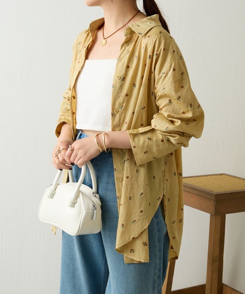 CORDERA/刺繍シルクシャツ