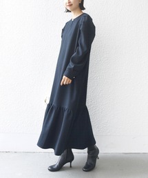 【ZOZO限定】SHIPS.me:キーネック パールボタン ワンピース