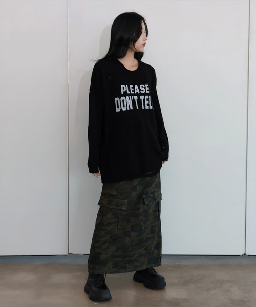 XLサイズ/WEB限定』チュニジアウール クルーネック ニット[DR47