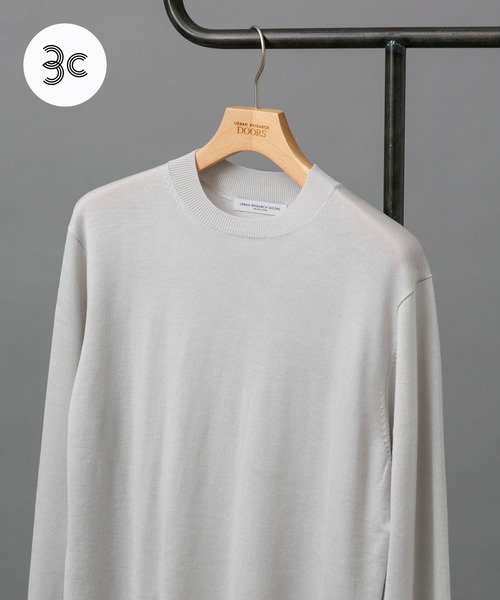 URBAN RESEARCH DOORS（アーバンリサーチドアーズ）の「LIFE STYLE TAILOR　マシンウォッシャブルハイゲージクルーニット（シャツ/ブラウス・メンズ・アイボリー/ブラック/グレー/グリーン・MEDIUM/LARGE）」の2枚目の写真