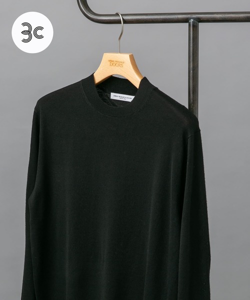 URBAN RESEARCH DOORS（アーバンリサーチドアーズ）の「LIFE STYLE TAILOR　マシンウォッシャブルハイゲージクルーニット（シャツ/ブラウス・メンズ・アイボリー/ブラック/グレー/グリーン・MEDIUM/LARGE）」の3枚目の写真