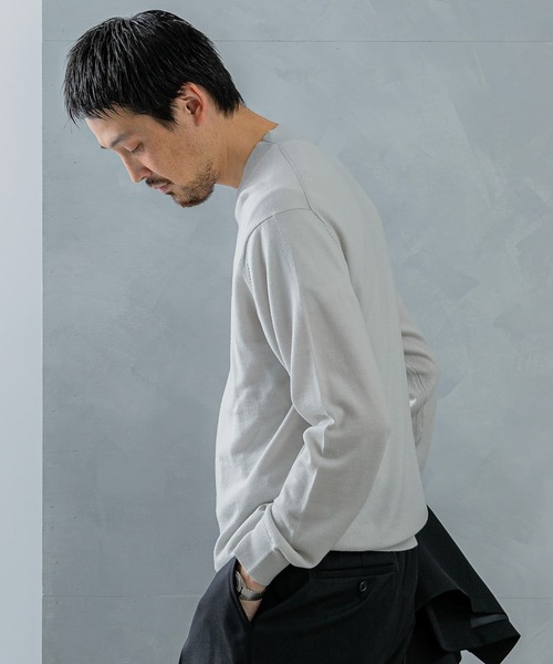 シャツ LIFE STYLE TAILOR　マシンウォッシャブルハイゲージクルーニット メンズ URBAN RESEARCH DOORS｜LIFE STYLE TAILOR マシンウォッシャブルクルー