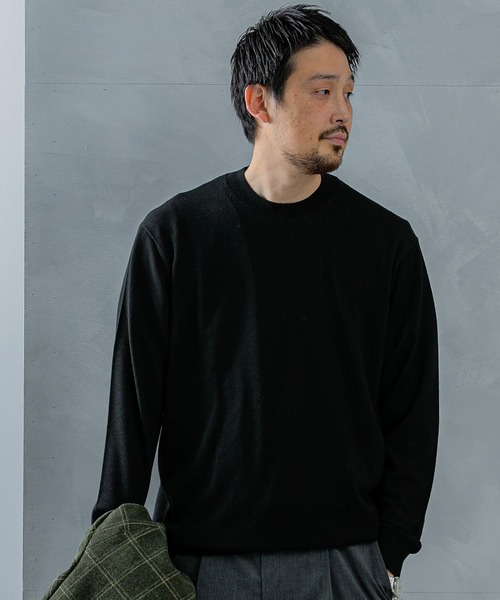 URBAN RESEARCH DOORS（アーバンリサーチドアーズ）の「LIFE STYLE TAILOR　マシンウォッシャブルハイゲージクルーニット（シャツ/ブラウス・メンズ・アイボリー/ブラック/グレー/グリーン・MEDIUM/LARGE）」の12枚目の写真