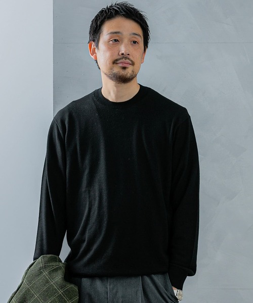 URBAN RESEARCH DOORS（アーバンリサーチドアーズ）の「LIFE STYLE TAILOR　マシンウォッシャブルハイゲージクルーニット（シャツ/ブラウス・メンズ・アイボリー/ブラック/グレー/グリーン・MEDIUM/LARGE）」の15枚目の写真