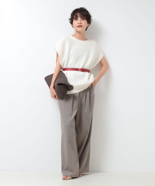 NOLLEY’S(ノーリーズ)の「ラウンドラインバックルベルト made in Italy(ベルト・レディース・ブラック/レッド・FREE)」の4枚目の写真