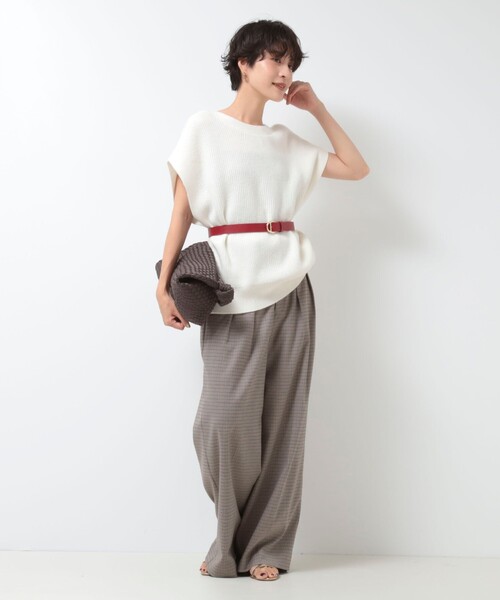 NOLLEY’S(ノーリーズ)の「ラウンドラインバックルベルト made in Italy(ベルト・レディース・ブラック/レッド・FREE)」の5枚目の写真