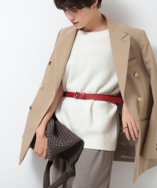 NOLLEY’S(ノーリーズ)の「ラウンドラインバックルベルト made in Italy(ベルト・レディース・ブラック/レッド・FREE)」の10枚目の写真