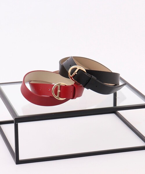 NOLLEY’S(ノーリーズ)の「ラウンドラインバックルベルト made in Italy(ベルト・レディース・ブラック/レッド・FREE)」の15枚目の写真