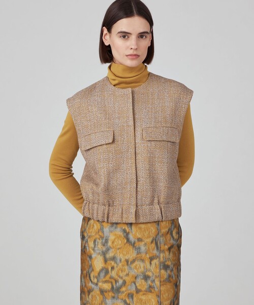 トゥモローランドコレクション　ロービングツイード ジレブルゾン TOMORROWLAND collection（トゥモローランドコレクション）の