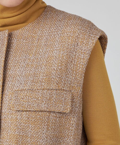 トゥモローランドコレクション　ロービングツイード ジレブルゾン TOMORROWLAND collection（トゥモローランドコレクション）の