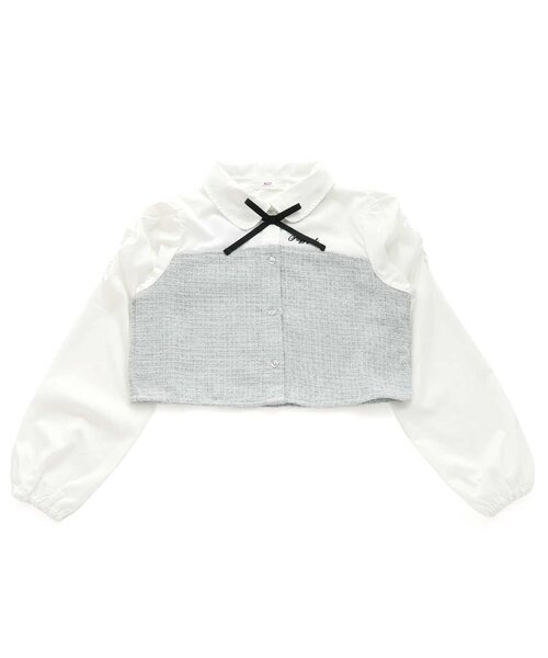 algy（アルジー）の「ガーリーツイードセットアップ（セットアップ・キッズ・グレー/アイボリー・MEDIUM/SMALL/XX-SMALL/X-SMALL）」の12枚目の写真