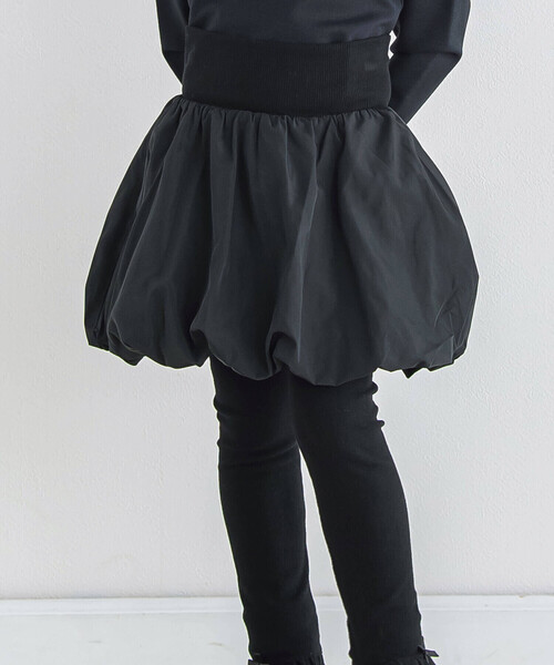 【セール】ウエストリブタフタバルーンスカート(100~160cm)（スカート）｜BeBe（ベベ）