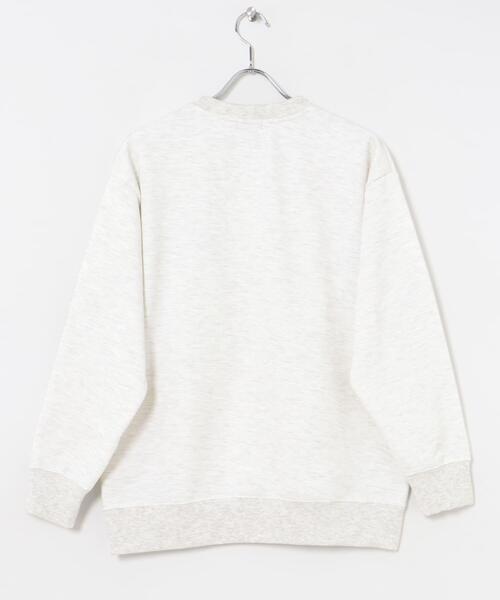 ITEMS URBANRESEARCH（アイテムズ アーバンリサーチ）の「1pointロゴ刺繍 クルーネックスウェット（スウェット・メンズ・オートミール/ベージュ/チャコールグレー/ブラック・MEDIUM/LARGE）」の6枚目の写真