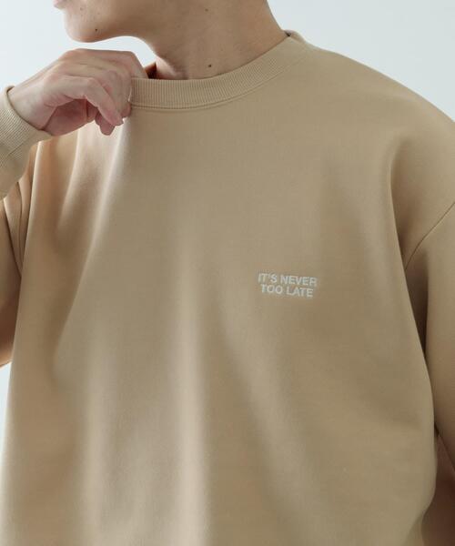 セール】1pointロゴ刺繍 クルーネックスウェット（スウェット）｜ITEMS