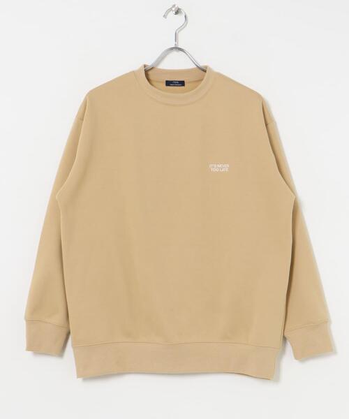 ITEMS URBANRESEARCH（アイテムズ アーバンリサーチ）の「1pointロゴ刺繍 クルーネックスウェット（スウェット・メンズ・オートミール/ベージュ/チャコールグレー/ブラック・MEDIUM/LARGE）」の16枚目の写真