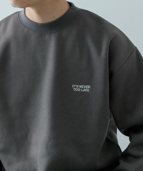 ITEMS URBANRESEARCH（アイテムズ アーバンリサーチ）の「1pointロゴ刺繍 クルーネックスウェット（スウェット・メンズ・オートミール/ベージュ/チャコールグレー/ブラック・MEDIUM/LARGE）」の19枚目の写真