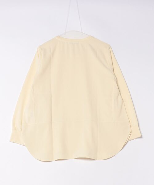 m.f.editorial（エムエフエディトリアル）の「【異素材切替】m.f.エディトリアル レディース クルーネック 長袖プルオーバー（ニット/セーター・レディース・イエロー/ホワイト/グレー系その他2・LARGE/MEDIUM）」の4枚目の写真