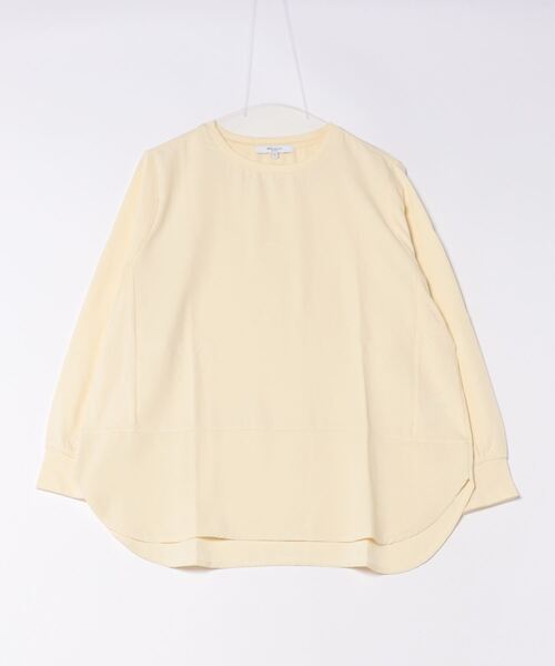 m.f.editorial（エムエフエディトリアル）の「【異素材切替】m.f.エディトリアル レディース クルーネック 長袖プルオーバー（ニット/セーター・レディース・イエロー/ホワイト/グレー系その他2・LARGE/MEDIUM）」の5枚目の写真