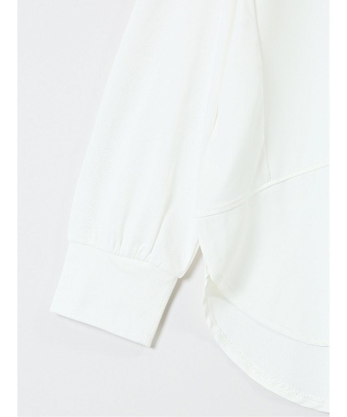 m.f.editorial（エムエフエディトリアル）の「【異素材切替】m.f.エディトリアル レディース クルーネック 長袖プルオーバー（ニット/セーター・レディース・イエロー/ホワイト/グレー系その他2・LARGE/MEDIUM）」の14枚目の写真