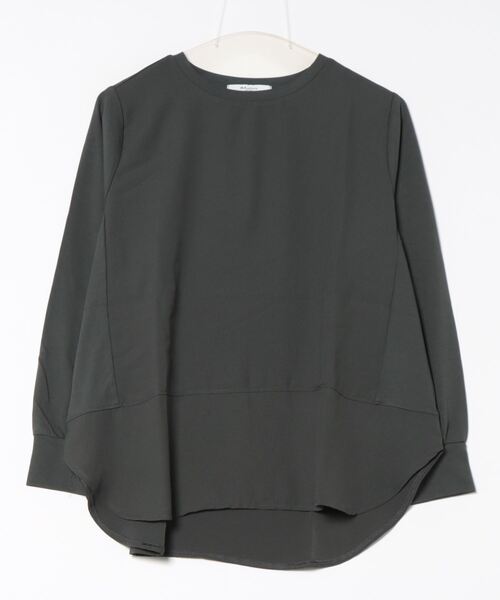 m.f.editorial（エムエフエディトリアル）の「【異素材切替】m.f.エディトリアル レディース クルーネック 長袖プルオーバー（ニット/セーター・レディース・イエロー/ホワイト/グレー系その他2・LARGE/MEDIUM）」の15枚目の写真