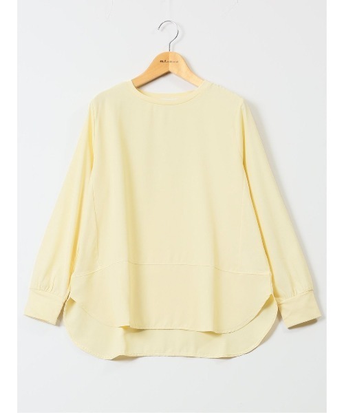 m.f.editorial（エムエフエディトリアル）の「【異素材切替】m.f.エディトリアル レディース クルーネック 長袖プルオーバー（ニット/セーター・レディース・イエロー/ホワイト/グレー系その他2・LARGE/MEDIUM）」の20枚目の写真