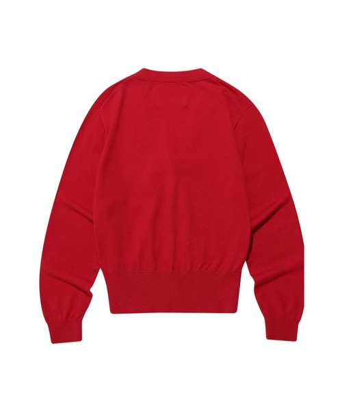 AMESWORLDWIDE（アメスワールドワイド）の「AMES WORLDWIDE／ロゴワッペンカーデ（カーディガン/ボレロ・レディース・レッド/クリーム/ブラック・FREE）」の4枚目の写真