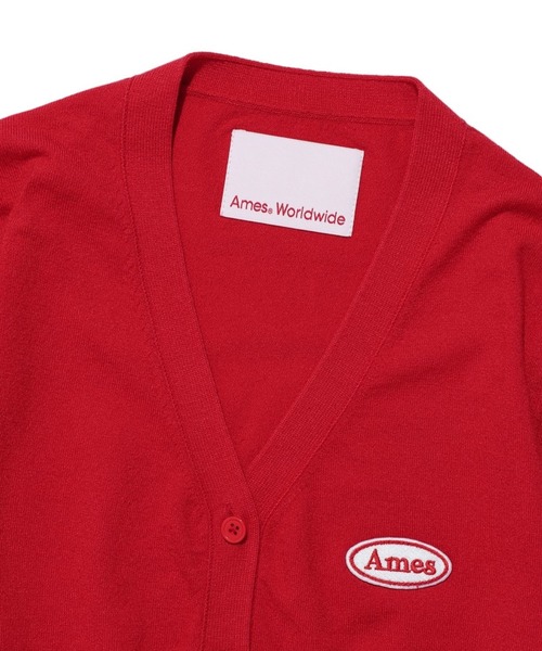 AMESWORLDWIDE（アメスワールドワイド）の「AMES WORLDWIDE／ロゴワッペンカーデ（カーディガン/ボレロ・レディース・レッド/クリーム/ブラック・FREE）」の5枚目の写真