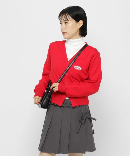 AMESWORLDWIDE（アメスワールドワイド）の「AMES WORLDWIDE／ロゴワッペンカーデ（カーディガン/ボレロ・レディース・レッド/クリーム/ブラック・FREE）」の19枚目の写真