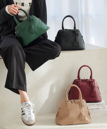 KOBE LETTUCE | ショルダーベルト付きステッチミニバッグ(ハンドバッグ)