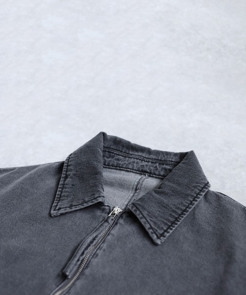 antiqua(アンティカ)の「ショートデニムジャケット(デニムジャケット・レディース・グレー/インディゴブルー・ONESIZE)」の4枚目の写真