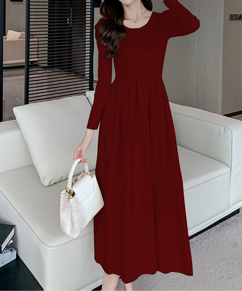 パワショルニットロングワンピース（ワンピース）｜AMAJI（アマジ）