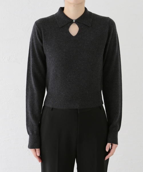 セール】カシミヤポロトップ（ニット/セーター）｜EDIT. FOR