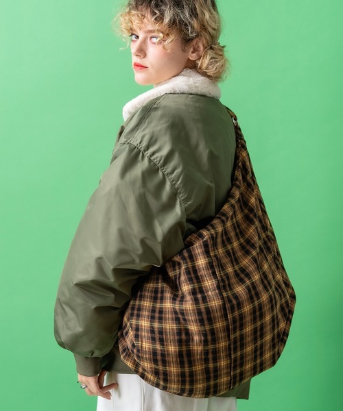 an meets zakka チェック柄ネル3WAYバッグ / レディース メンズ ユニ