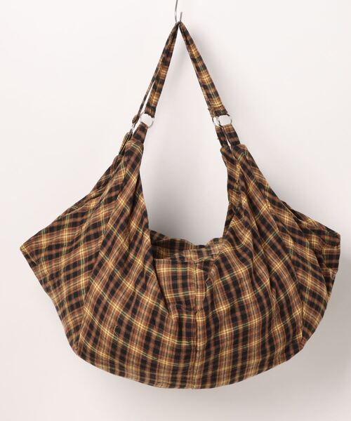 ankoROCK（アンコロック）の「an meets zakka チェック柄ネル３WAYバッグ / レディース メンズ ユニセックス リュック ショルダーバック トートバッグ（ショルダーバッグ・レディース・イエロー・ONESIZE）」の9枚目の写真