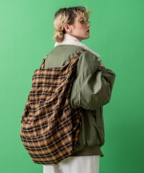 ankoROCK（アンコロック）の「an meets zakka チェック柄ネル３WAYバッグ / レディース メンズ ユニセックス リュック ショルダーバック トートバッグ（ショルダーバッグ・レディース・イエロー・ONESIZE）」の6枚目の写真