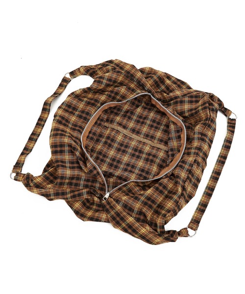 ankoROCK（アンコロック）の「an meets zakka チェック柄ネル３WAYバッグ / レディース メンズ ユニセックス リュック ショルダーバック トートバッグ（ショルダーバッグ・レディース・イエロー・ONESIZE）」の12枚目の写真