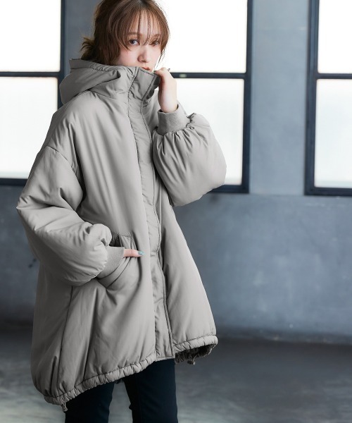 セール】モンスターパーカーミドル丈中わたコート ［Soiunique