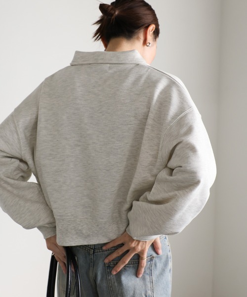 select MOCA(セレクトモカ)の「ショートポロスウェットトップス(スウェット・レディース・オフホワイト/グレー/ブラック・FREE)」の22枚目の写真