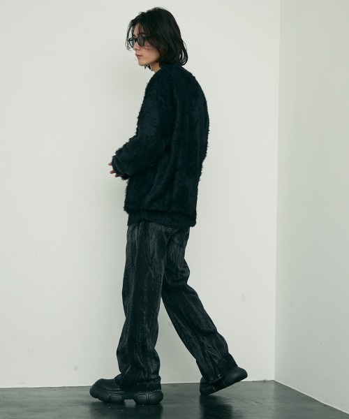 Shoowtime(ショウタイム)の「Shaggy mohair like loose crew neck knit / シャギーモヘアライク ルーズクルーネックニット(ニット/セーター・メンズ・ホワイト/グレー/ブラック・MEDIUM/LARGE/X-LARGE/SMALL)」の16枚目の写真