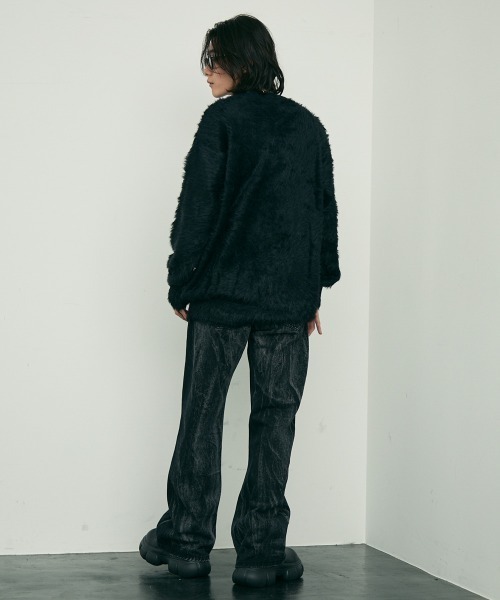 Shoowtime(ショウタイム)の「Shaggy mohair like loose crew neck knit / シャギーモヘアライク ルーズクルーネックニット(ニット/セーター・メンズ・ホワイト/グレー/ブラック・MEDIUM/LARGE/X-LARGE/SMALL)」の17枚目の写真