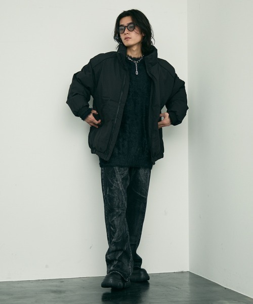 Shoowtime(ショウタイム)の「Shaggy mohair like loose crew neck knit / シャギーモヘアライク ルーズクルーネックニット(ニット/セーター・メンズ・ホワイト/グレー/ブラック・MEDIUM/LARGE/X-LARGE/SMALL)」の19枚目の写真
