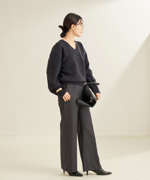 PLAGE SQUARE SHOULDER ワイド ニット ホワイト 美品 plage（プラージュ）の「SQUARE SHOULDER ニット（ニット/セーター