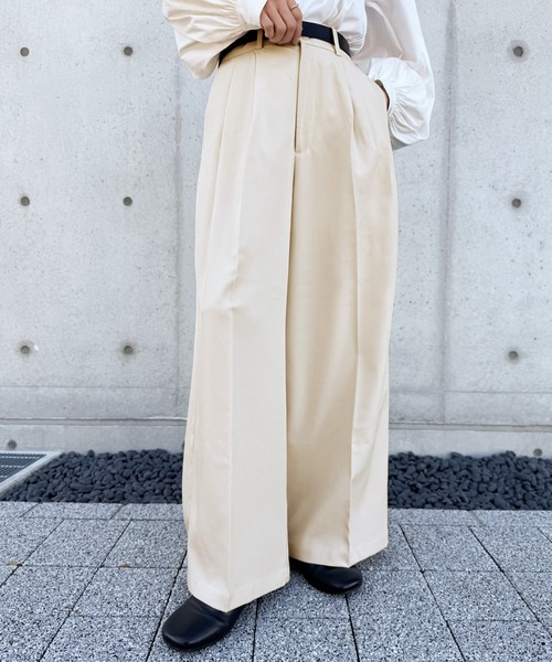 センタープレスタックワイドスラックス【セットアップ対応可