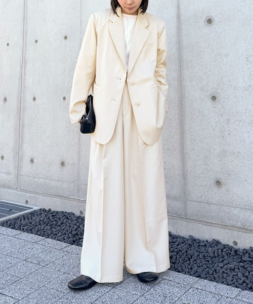 センタープレスタックワイドスラックス【セットアップ対応可